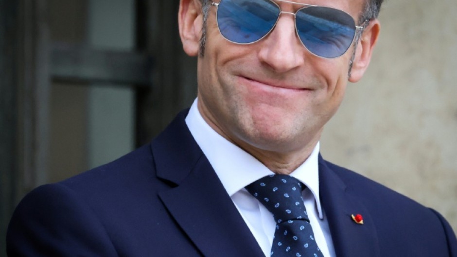 French President Emmanuel Macron welcomes the leaders of Greenland and Denmark at the Elysee Palace