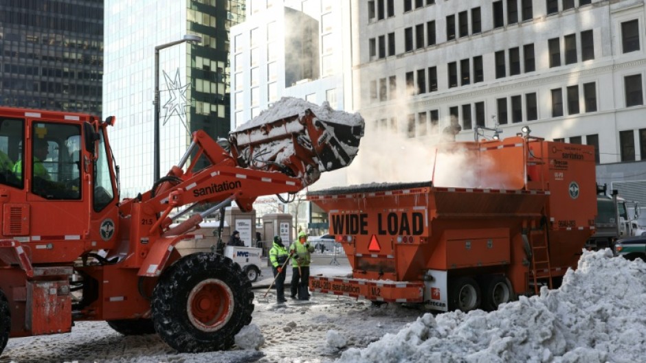 More than a foot (30 cm) of snow fell over parts of New York City