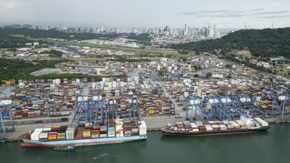 The Port of Balboa at the Pacific entrance of the Panama Canal in Panama City on October 6, 2025