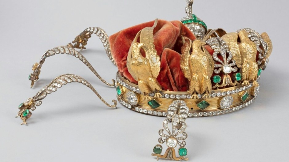 The crown of Empress Eugenie de Montijo was dropped during the heist at the Louvre