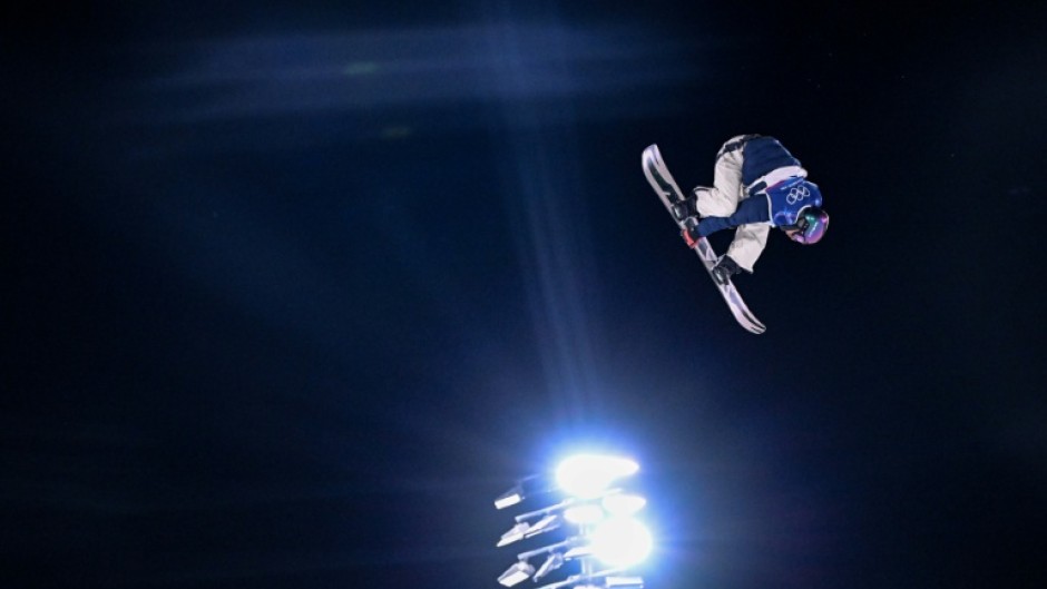 Japan's Kira Kimura competes in the Olympic men's snowboard big air final at Livigno Snow Park
