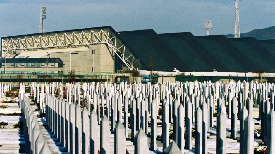 More than 11,400 people were killed during the siege of Sarajevo by Bosnian-Serb forces and makeshift cemeteries had to be set up at sports centres and other places