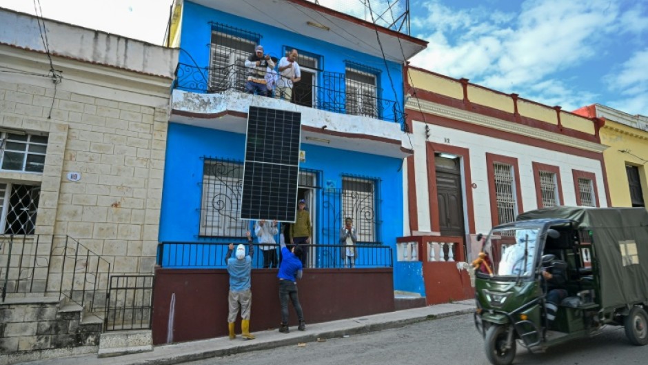 Solar panels are highly sought after in Cuba, as a way of ensuring power supply through blackouts of up to 12 hours a day in the capital Havana