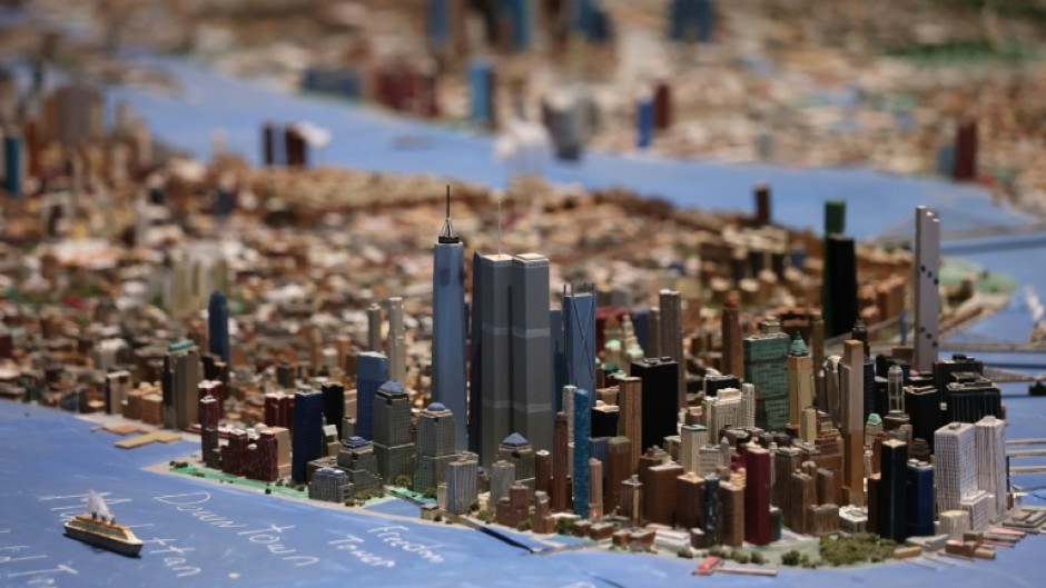 The Twin Towers, which were destroyed in the 9/11 terror attack in 2001, feature alongside the new One World Trade Center