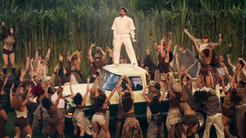 The Super Bowl halftime show by Bad Bunny, the Puerto Rican superstar who became the first ever halftime show headliner to sing only in Spanish, averaged 128.2 million viewers