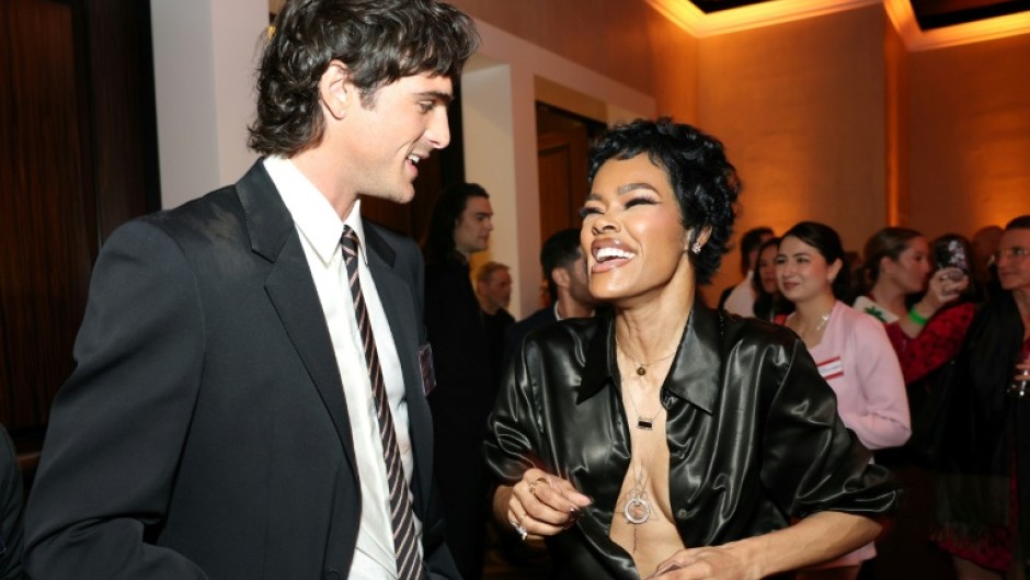 US actress Teyana Taylor (R) and Australian actor Jacob Elordi are among this year's Oscars nominees
