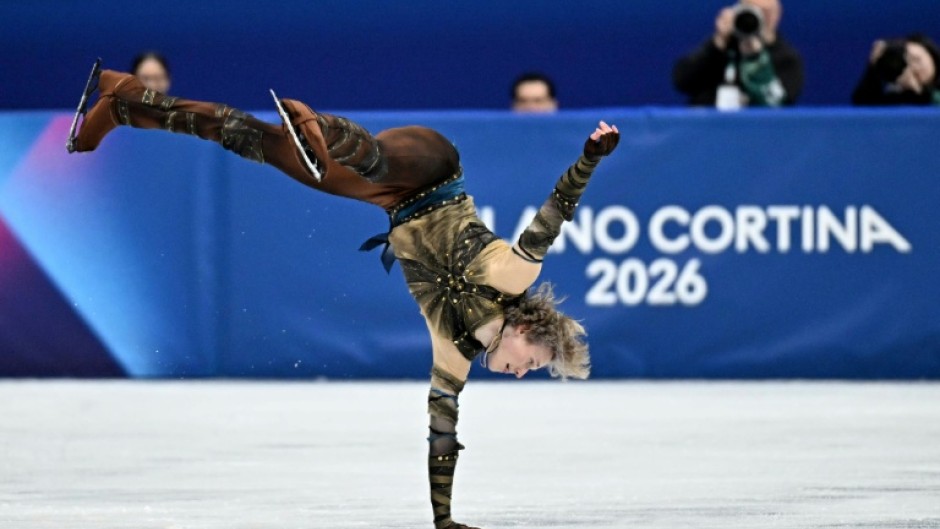 Ilia Malinin wows the crowd with an acrobatic one-handed cartwheel at the Milano-Cortina Winter Olympics