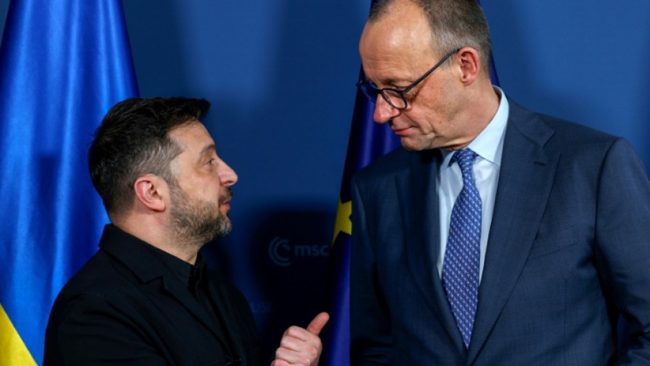 Ukrainian President Volodymyr Zelensky met with German Chancellor Friedrich Merz for bilateral talks