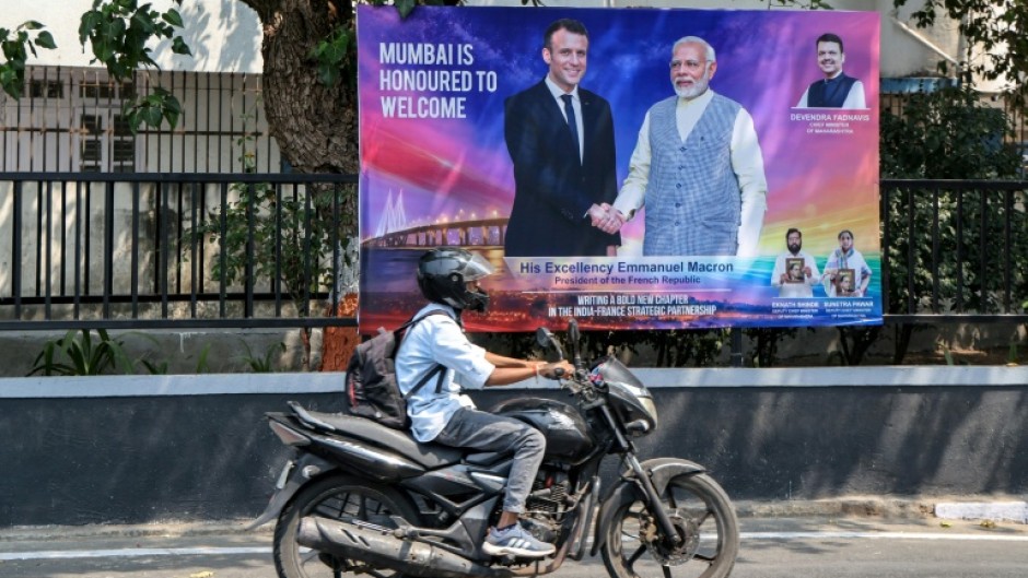 French President Emmanuel Macron is due to meet Prime Minister Narendra Modi at the start of his three-day visit to India