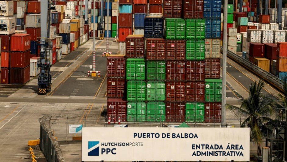 This view shows the Port of Balboa at the Pacific Ocean entrance to the Panama Canal