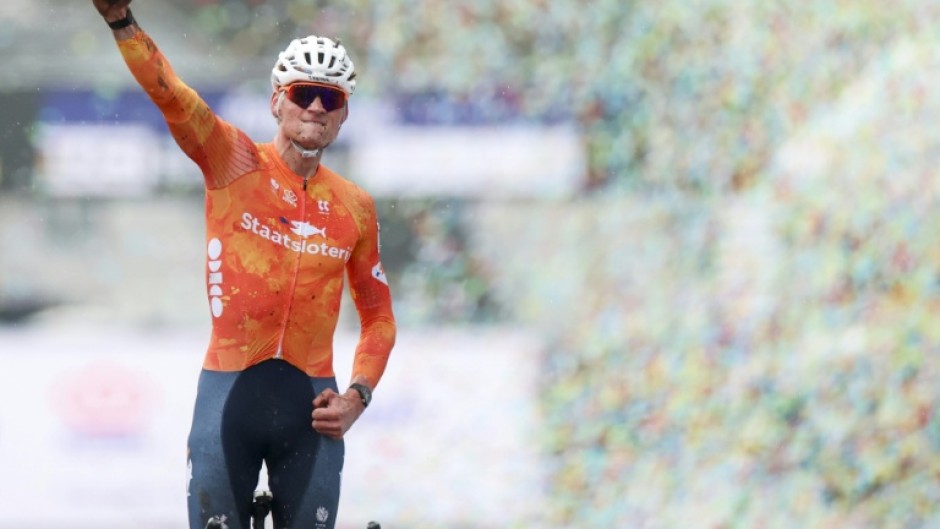Mathieu van der Poel ended his winter cyclo-cross campaign unbeaten after winning a record eighth world title