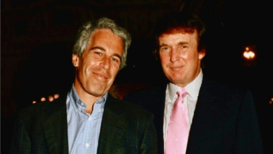 This undated photo released by the US Justice Department on January 30, 2026 as part of the Jeffrey Epstein files shows Epstein with Donald Trump in an unidentified location