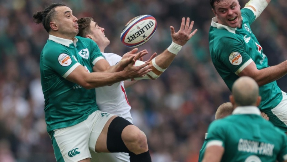 Ireland wing James Lowe (L) has been ruled out of the rest of the Six Nations