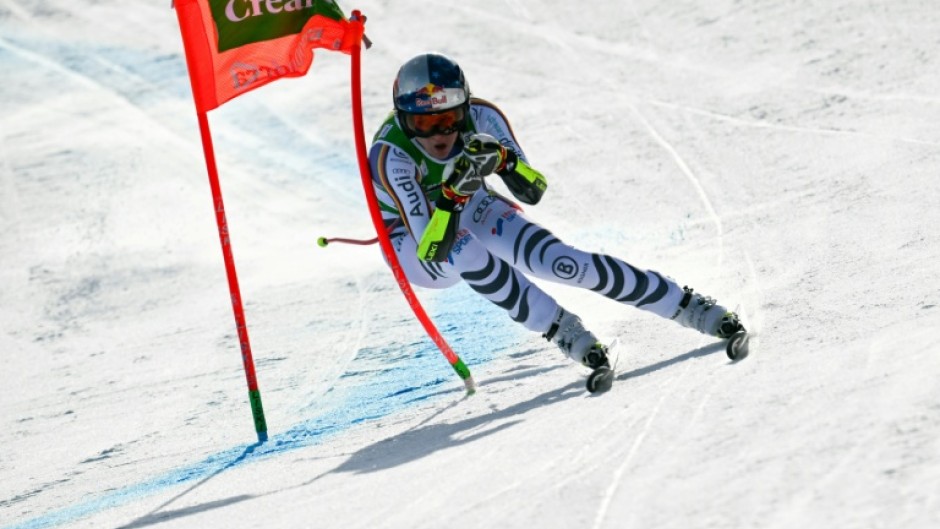 German youngster Emma Aicher is 96 points behind Sofia Goggia in the World Cup super-G standings
