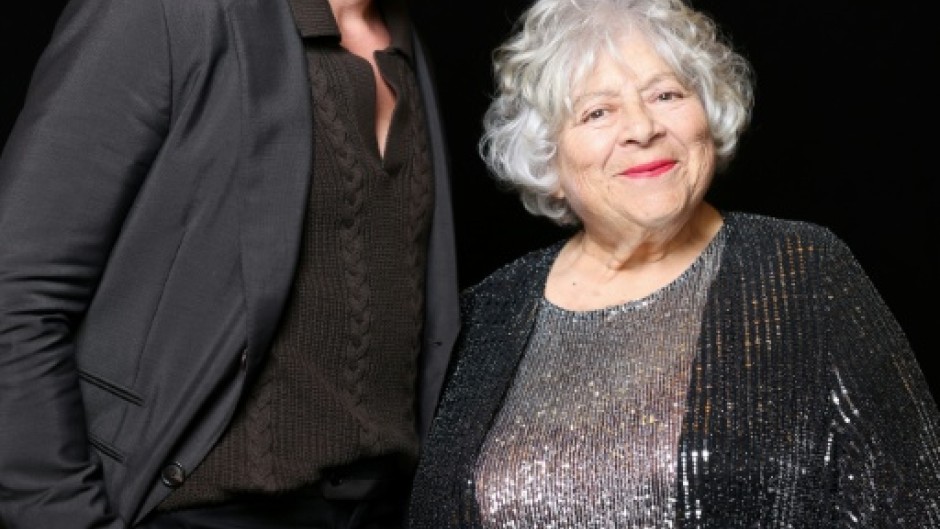 Writer-director Lee Knight (L) and British-Australian actress Miriam Margolyes have a report similar to that of the characters in 'A Friend of Dorothy'