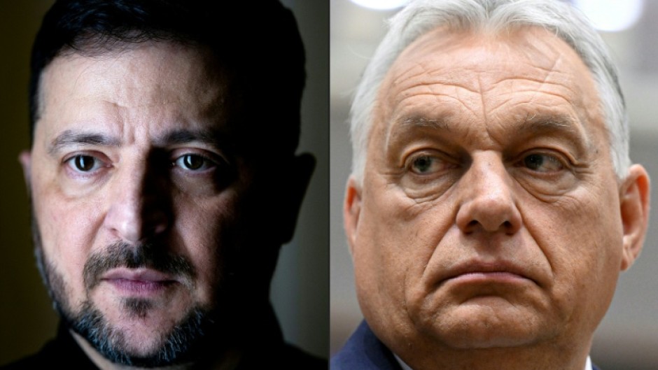 The row between Zelensk (left) and Orban has escalated sharply in recent days