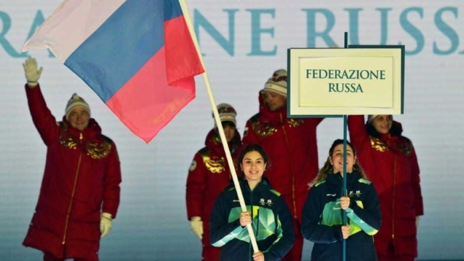 Russia's flag flew again at the Winter Paralympic Games opening ceremony in Verona, four years after the invasion of Ukraine