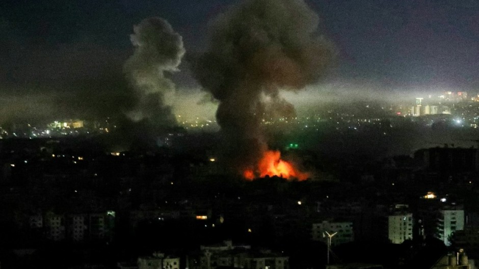 Smoke rises from the site of an Israeli airstrike that targeted an area in Beirut's southern suburbs on March 11, 2026