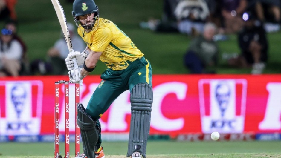 South Africa’s Connor Esterhuizen plays a shot against New Zealand