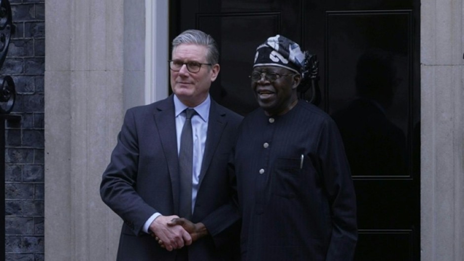 Britain's PM Starmer welcomes Nigerian President Tinubu at Downing Street in London