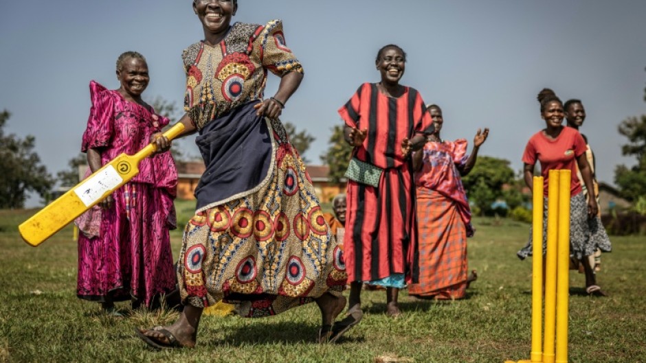 The women gather weekly at a playground in Jinja district