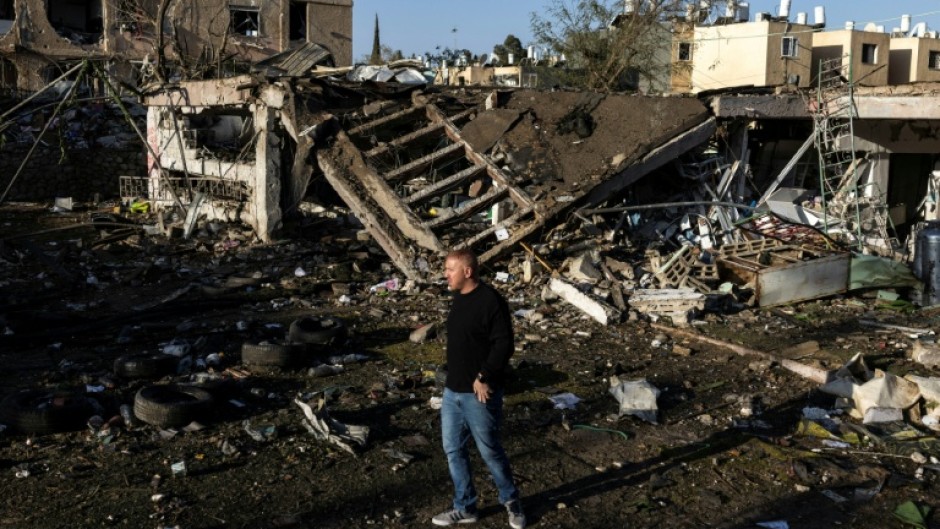 Smoke rises from an Israeli airstrike on the Qasmiyeh bridge in south Lebanon