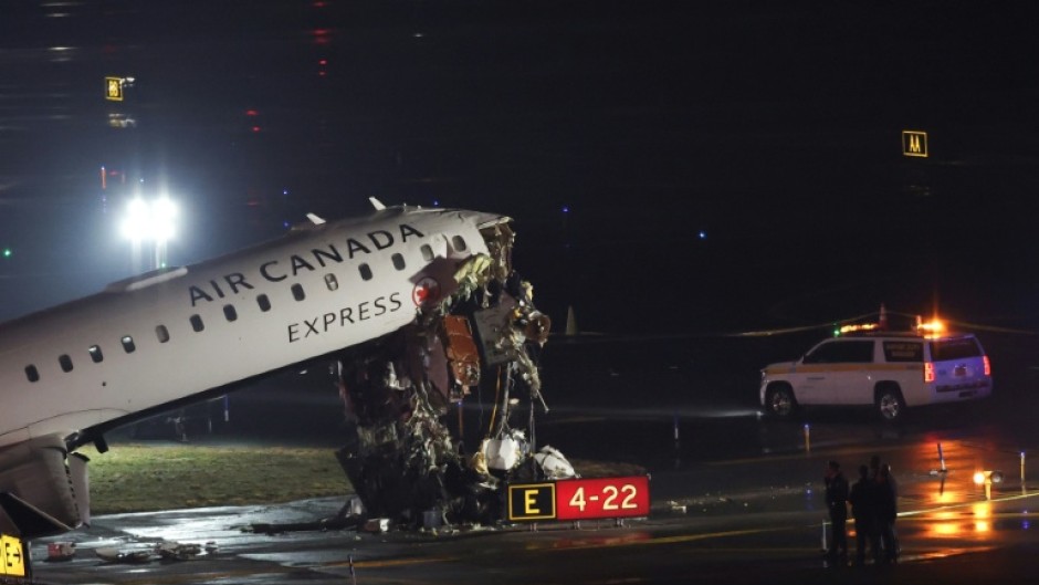 The deadly collision crushed the cockpit of the Bombardier aircraft