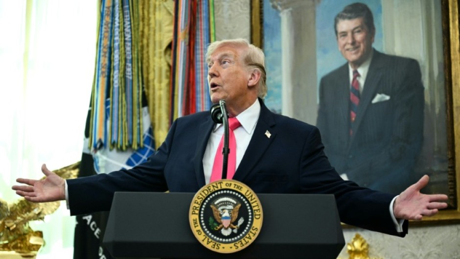 Donald Trump said 'we're dealing with the right people' amid hopes for a de-escalation in the war