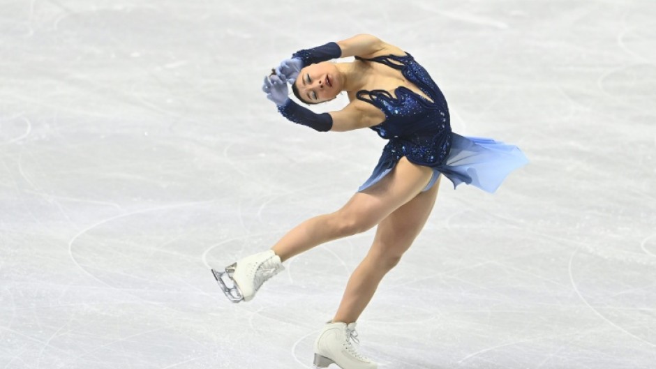 Japan's Kaori Sakamoto scored 79.31 points in the short programme at the 2026 World Figure Skating Championships in Prague