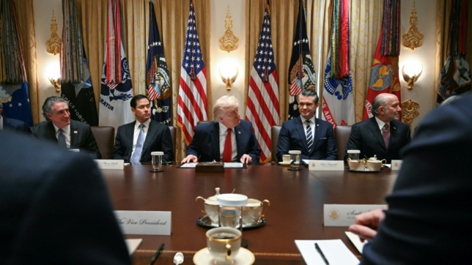 US President Donald Trump briefed a cabinet meeting on the state of negotiations to end the war with Iran