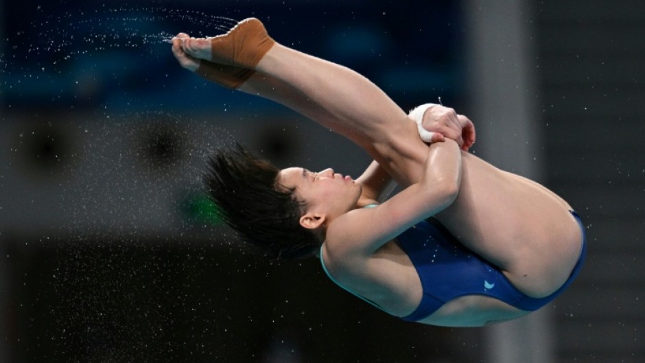 China's Quan Hongchan competes in May last year in Beijing
