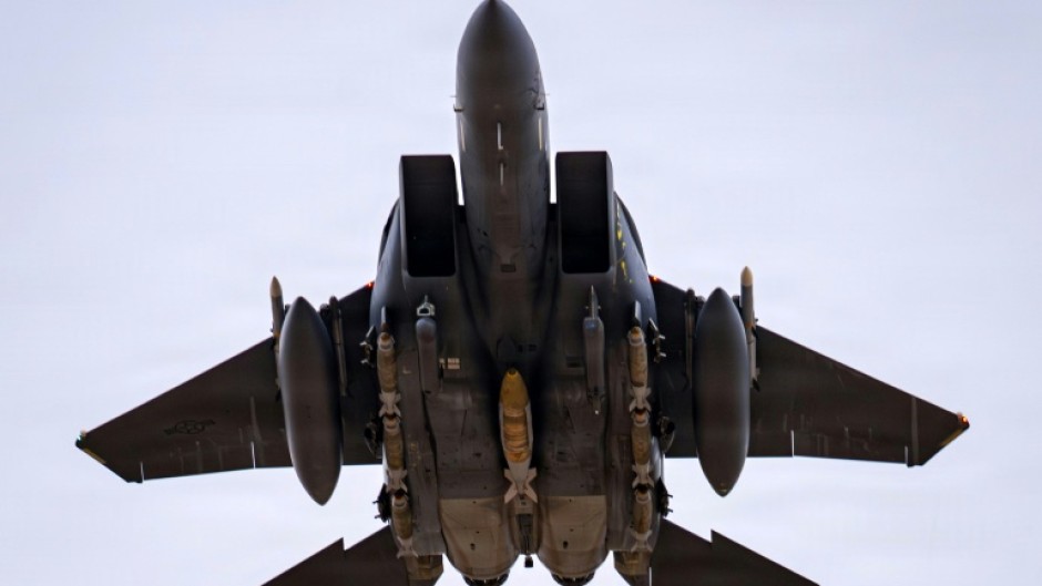 File picture of a US Air Force F-15E Strike Eagle aircraft