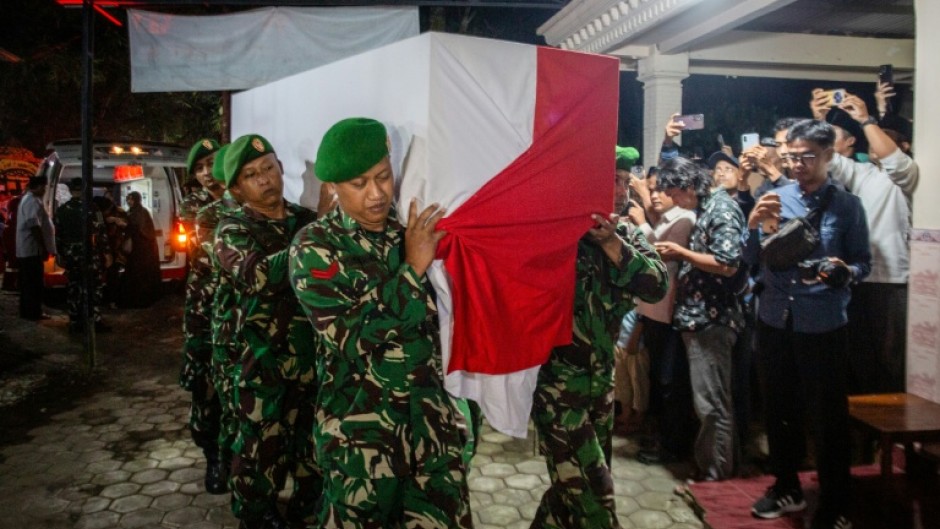 The bodies arrived in Jakarta from Lebanon