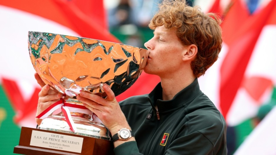 On top of the world: Jannik Sinner will reclaim top spot on Monday after beating Carlos Alcaraz to win the Monte Carlo Masters