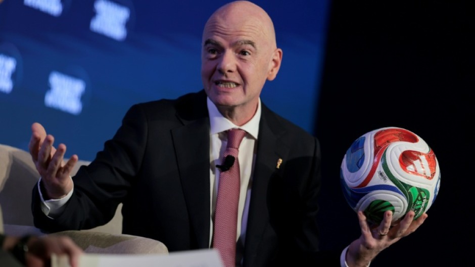 FIFA President Gianni Infantino attends an economic conference in Washington