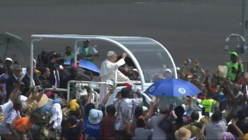 Giant papal mass in Cameroon draws jubilant crowds