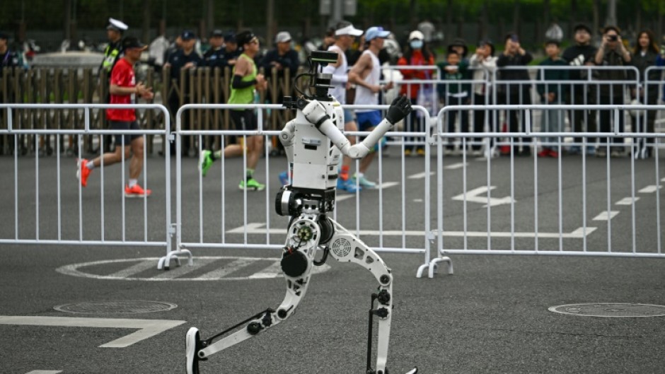 The number of humanoid entries at the Yizhuang half marathon jumped from around 20 last year to more than 100