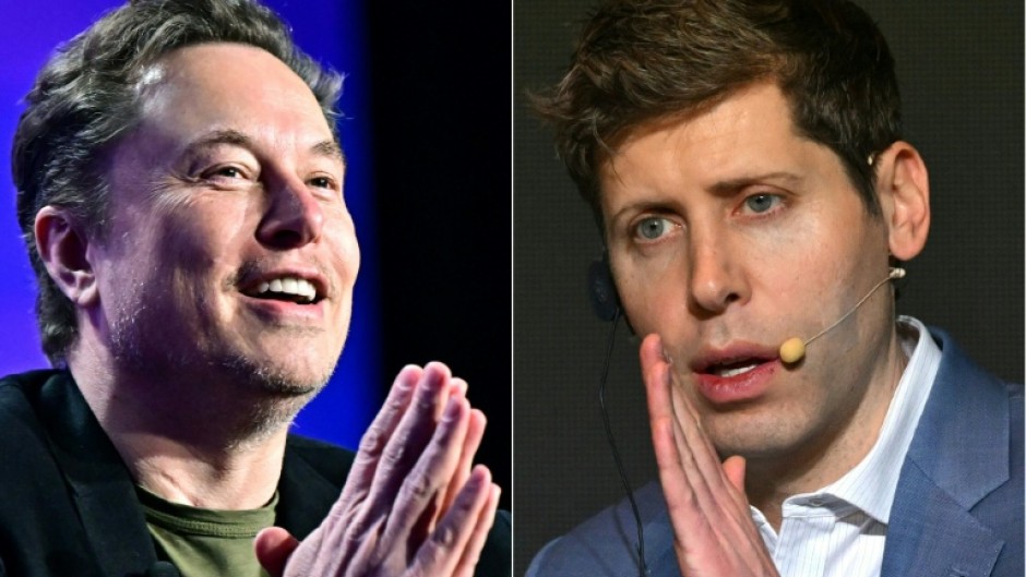 Elon Musk (l) and OpenAI chief executive Sam Altman are both on the witness list for the trial in a case filed against the startup by the Tesla tycoon