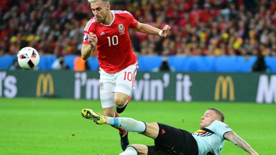 Aaron Ramsey (L) says training for a marathon has been at times a lonely experience but overall he has enjoyed it