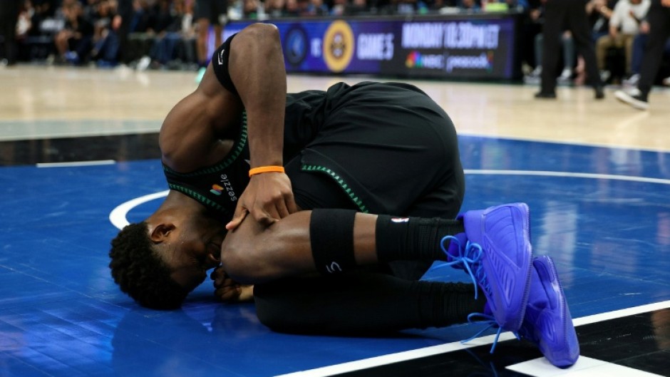 Minnesota Timberwolves star Anthony Edwards suffered a left knee injury in game four of the team's NBA playoff series against the Denver Nuggets