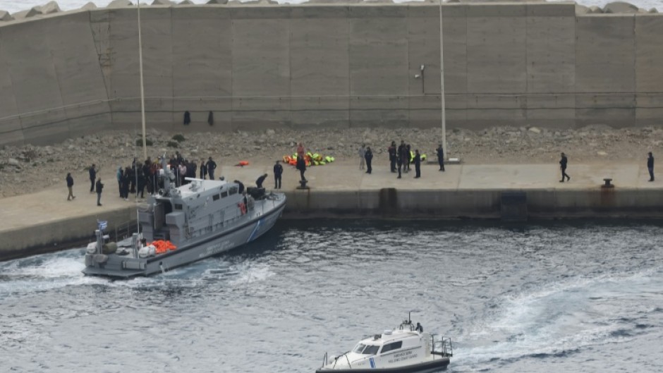Activists from the Gaza aid flotilla were taken by Coast Guard vessel to Atherinolakkos port in Crete after having been grabbed by Israeli forces in international water
