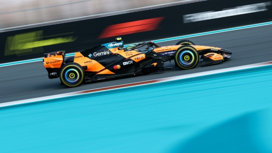 British driver Lando Norris steered his upgraded McLaren to pole position for the sprint race at the Miami Grand Prix