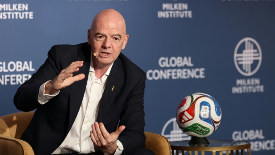 FIFA President Gianni Infantino defends ticketing policies for the World Cup at the Milken Institute Conference in Beverly Hills