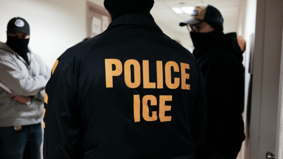 Officers of federal Immigration and Customs Enforcement (ICE) typically cover their faces on operations