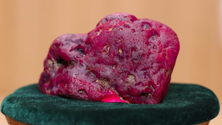 Myanmar announced the discovery of an 11,000-carat ruby, but did not give a precise value