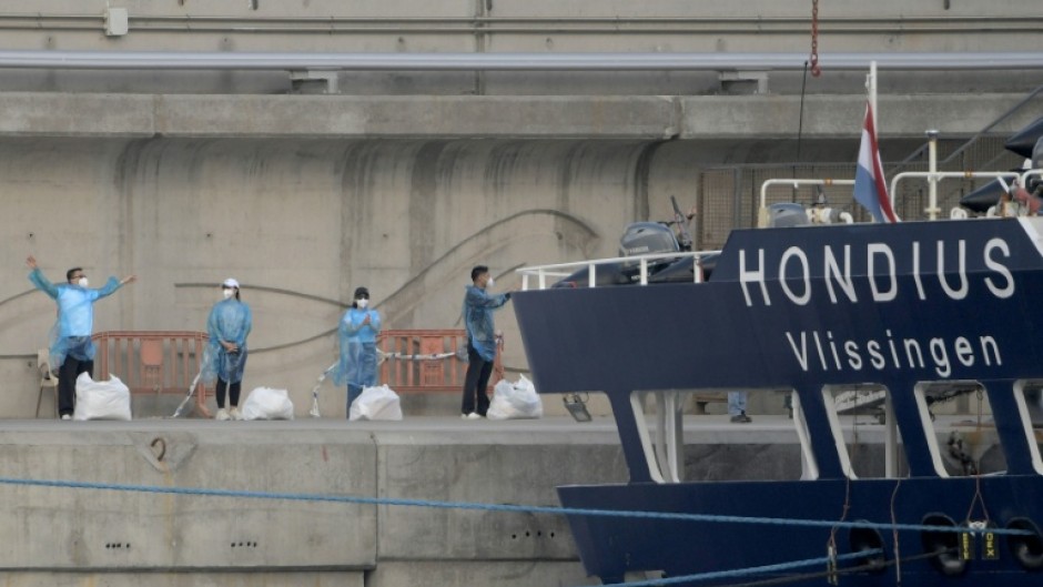 Passengers were taken off the MV Hondius in Tenerife