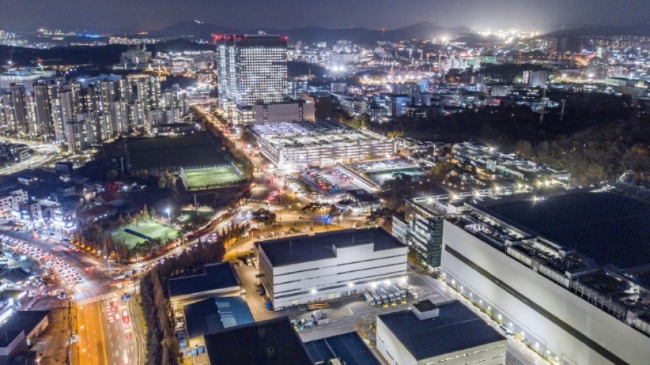 A Samsung Electronics semiconductor factory. A top South Korean official has proposed a tax on excess AI profits to be resdistributed among society