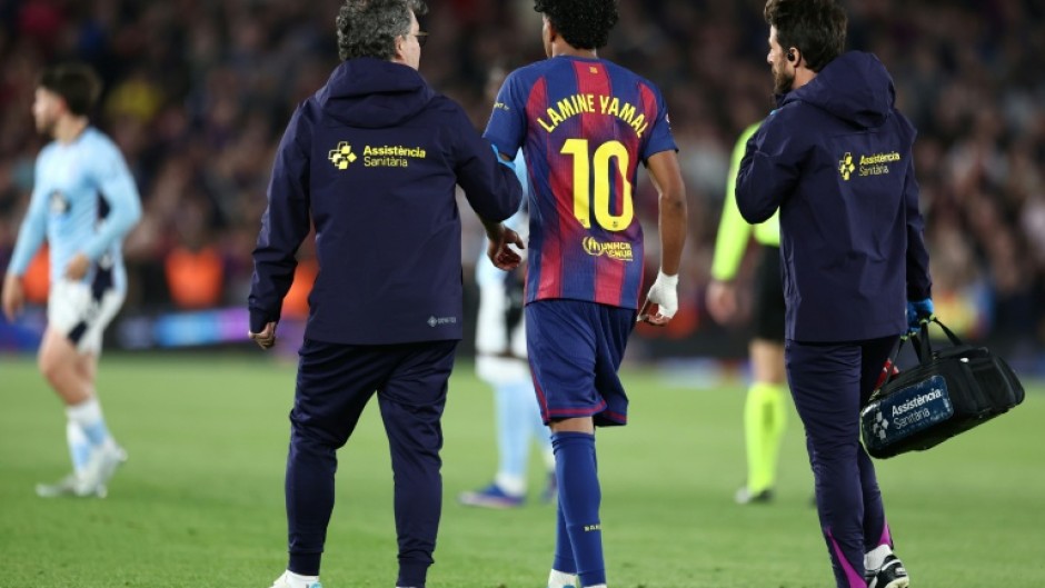 Barcelona's Spanish forward Lamine Yamal suffered a hamstring injury in late April