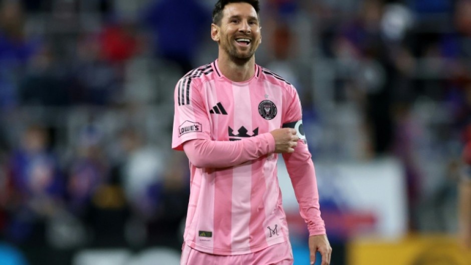 Argentine superstar Lionel Messi celebrates Inter Miami's 5-3 MLS win over FC Cincinnati