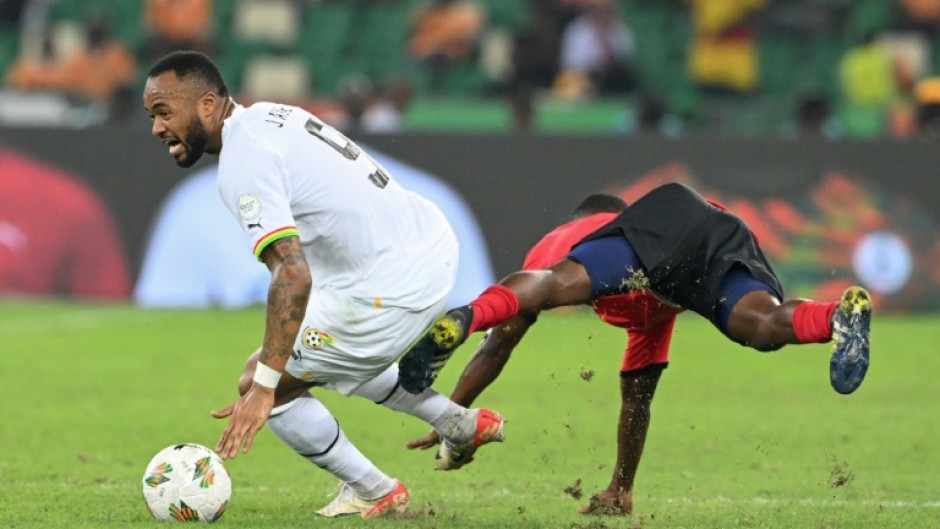 Striker Jordan Ayew (L) captains 2026 World Cup qualifiers Ghana.